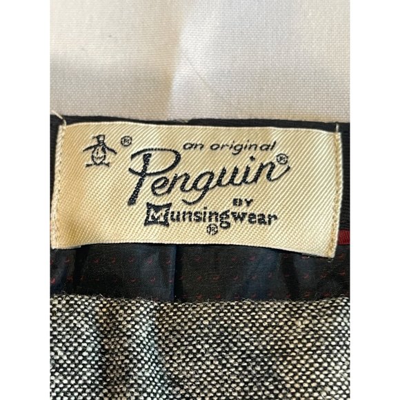 Penguin by Munsingwear Polyester Wool Chino Pants Black White Blend Size 32 x32 - Picture 5 of 7